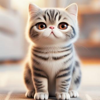 chaton Exotic Shorthair blue blotched tabby Aymie Chatterie Katzarolli